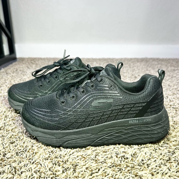 Skechers Shoes - Skechers Women Size 7 Work Shoes Black Slip Resistant Memory Foam Max Cushion